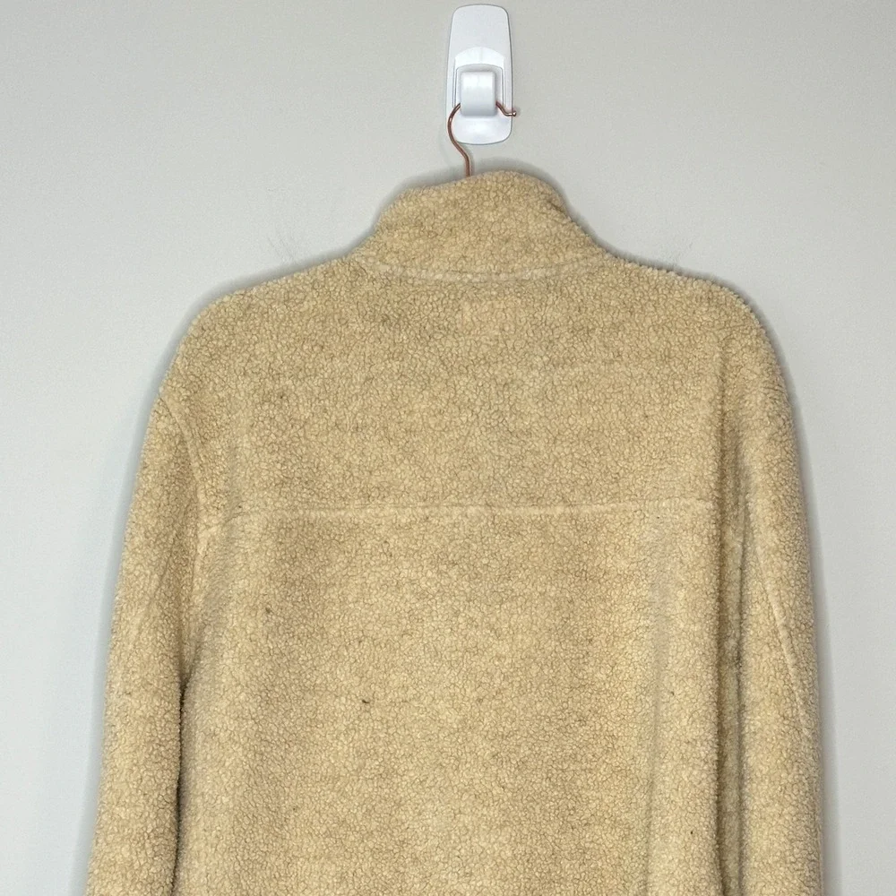 J. Crew Mens XL Pullover Fleece Button Sherpa‎ Sweater The Sporting Life Beige